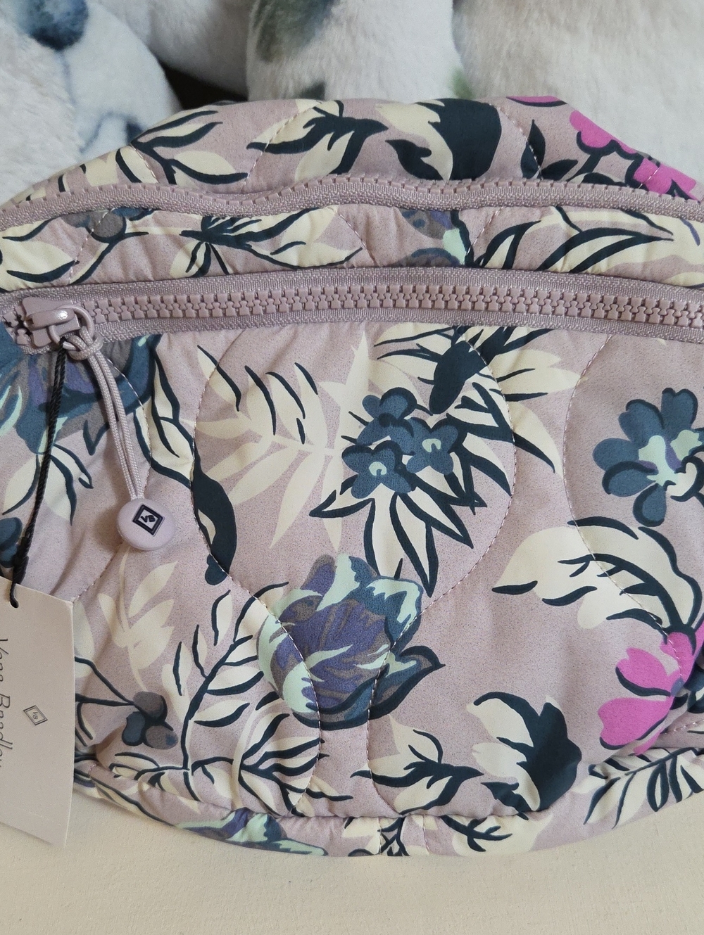 NWT Vera Bradley Floral Quilted Waist Bag - Lavender Pink